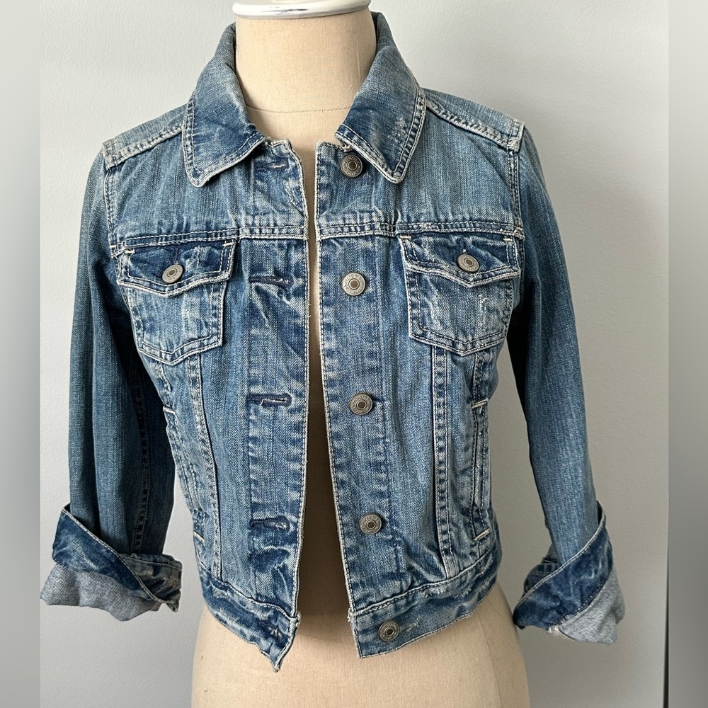 abercrombie kids Blue Denim Jean Jacket